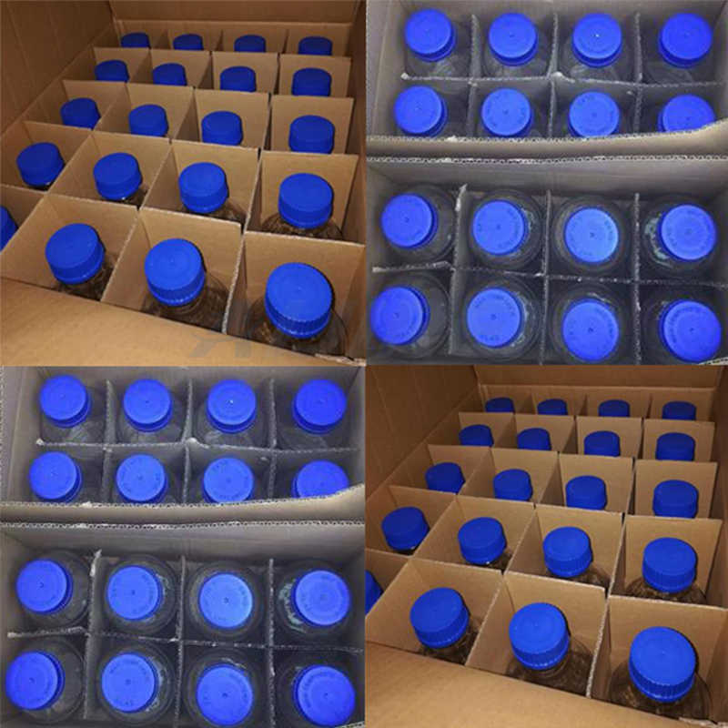 Package of 100ml glass reagent bottle with pp cap