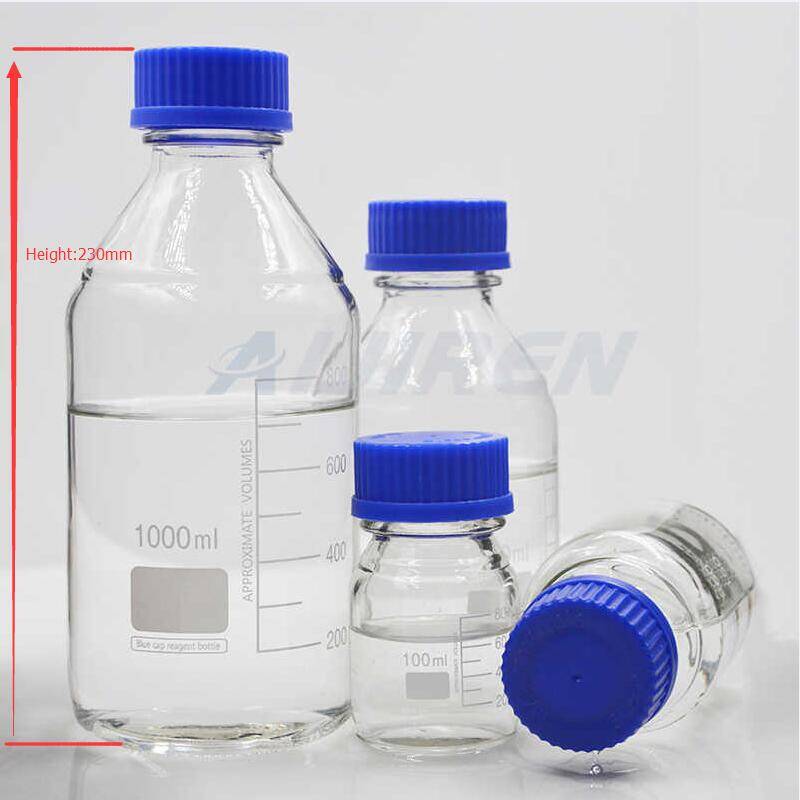 Detail of 1000ml glass reagent bottle