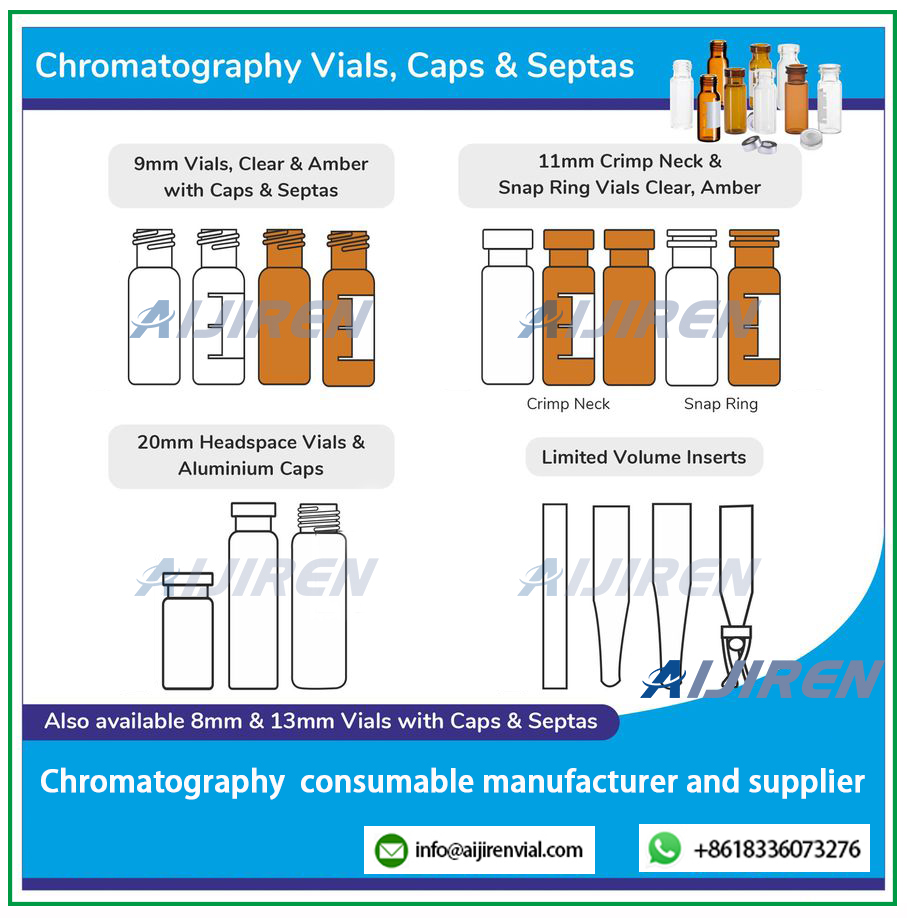 Autosampler vial for chromatography experiment
