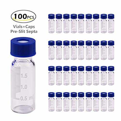 2ml Clear HPLC Screw Vials with Blue Caps for Sale