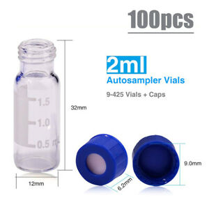 2ml autosampler vials with caps