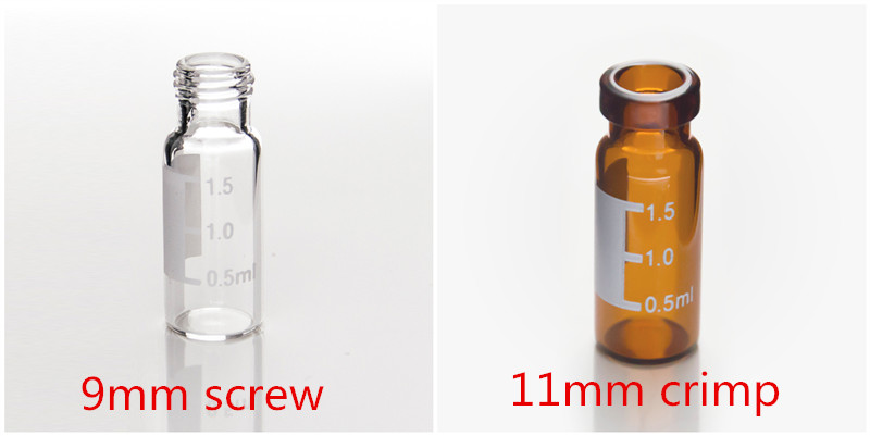 11mm crimp vials and 9mm screw vials for sale from China
