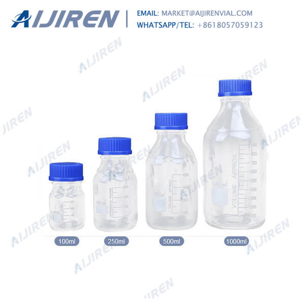Clear 500ml media bottle with GL45 closure for sale