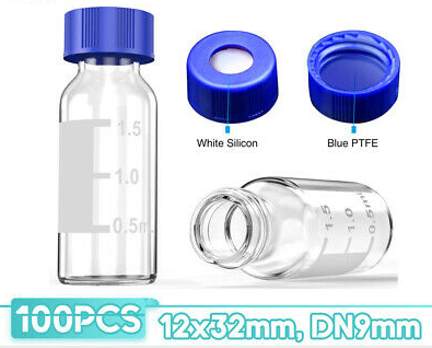 2ml 9mm screw hplc vials with blue caps
