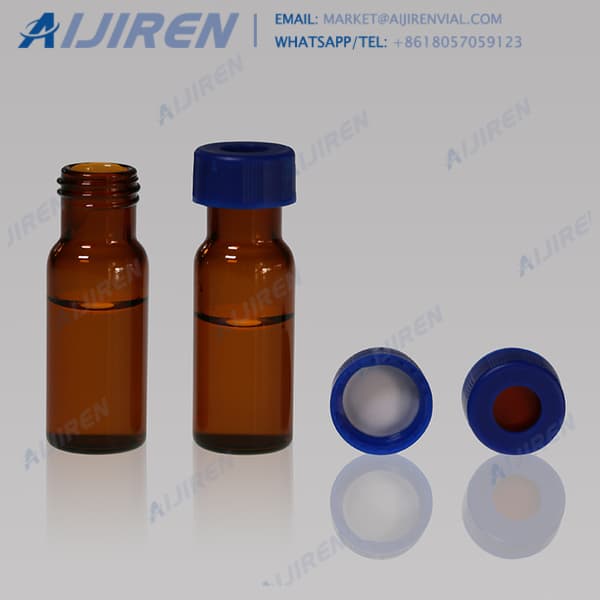 2ml amber hplc vials with blue caps