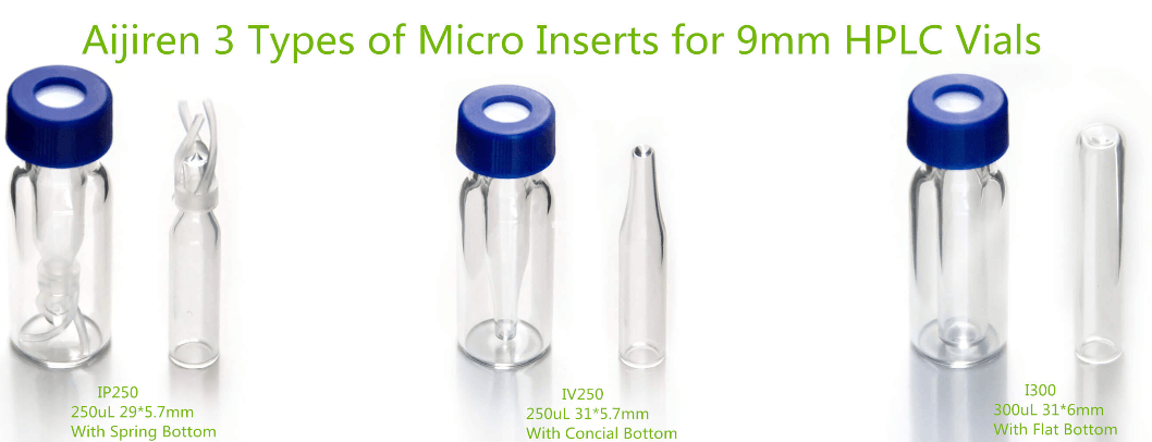 Aijiren micro insert for 9mm autosampler vial 100 pics per pack