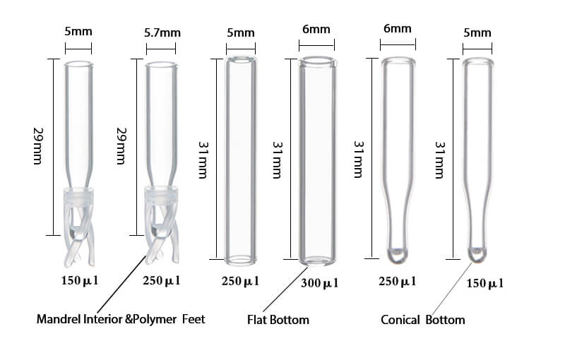 Aijiren hplc vials insert for autosampler vials