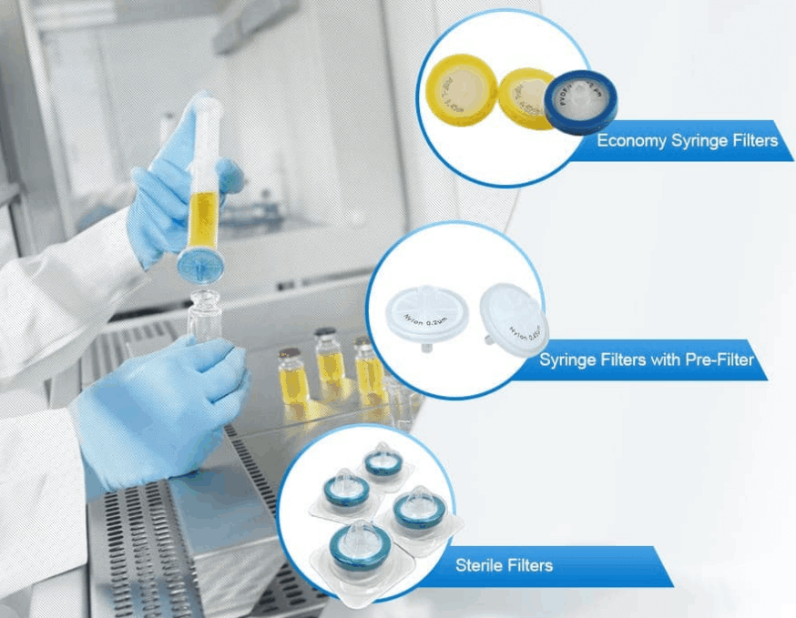 economy nylon syringe filter for hplc pre-filter