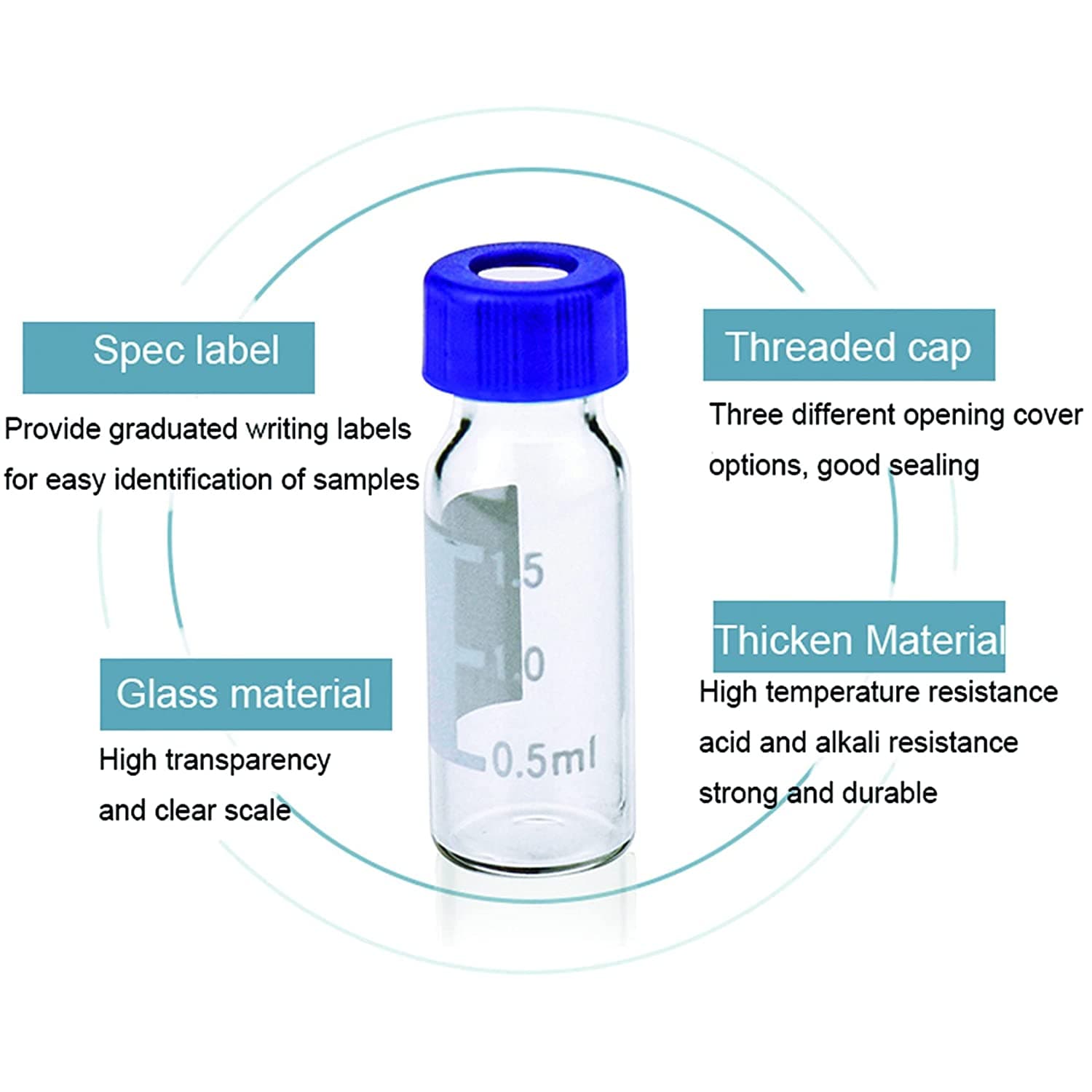 China clear 2ML 9mm autosampler vials supplier