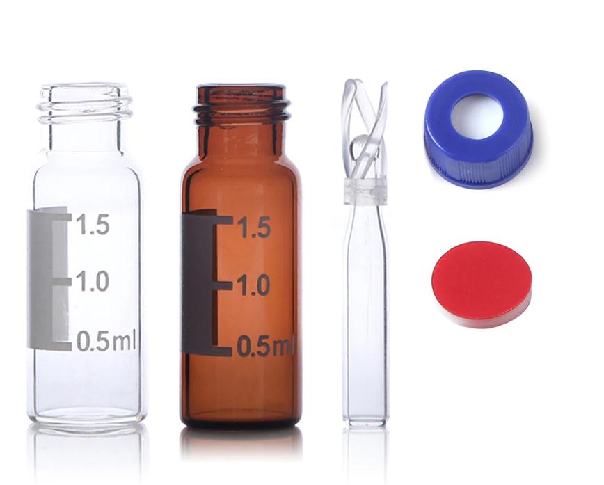 hplc screw vials with insert cap and septum