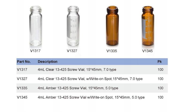 4ml 13mm screw thread storage vials supplier