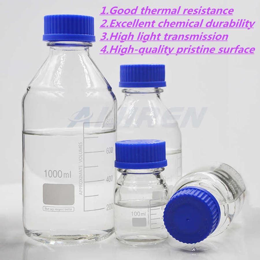 2ml autosampler vialGL45 clear reagent bottle 100 to 1000ml with screw caps for sale