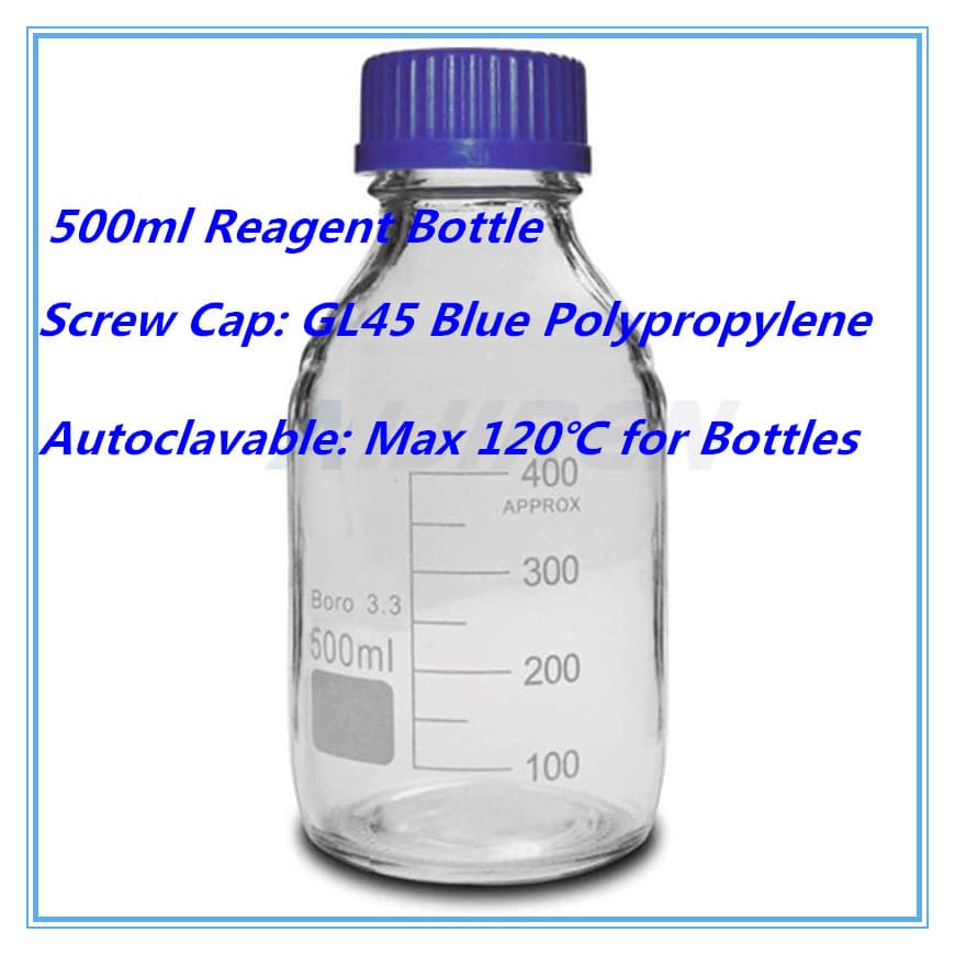 Supplier of 500ml GL45 Reagent Bottle from China