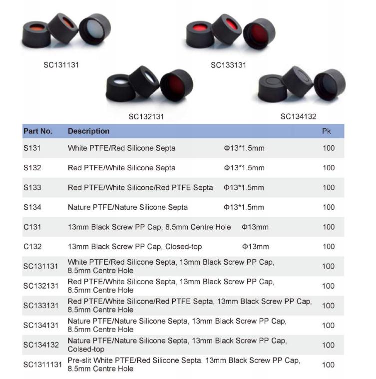 screw caps of 4ml 13mm screw thread storage vials