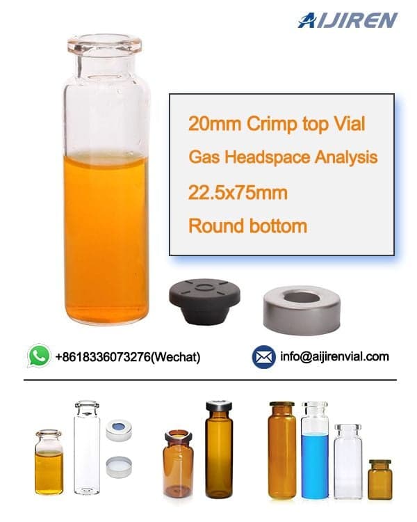 20mm crimp top headspace vials for GC analysis