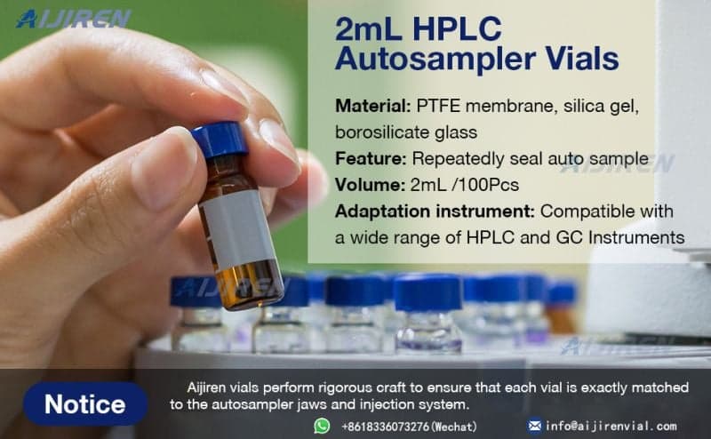 2ML Autosampler Vials & Caps for HPLC & GC