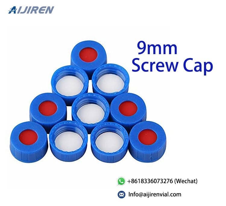 9mm blue screw caps with PTFE and silicone septa