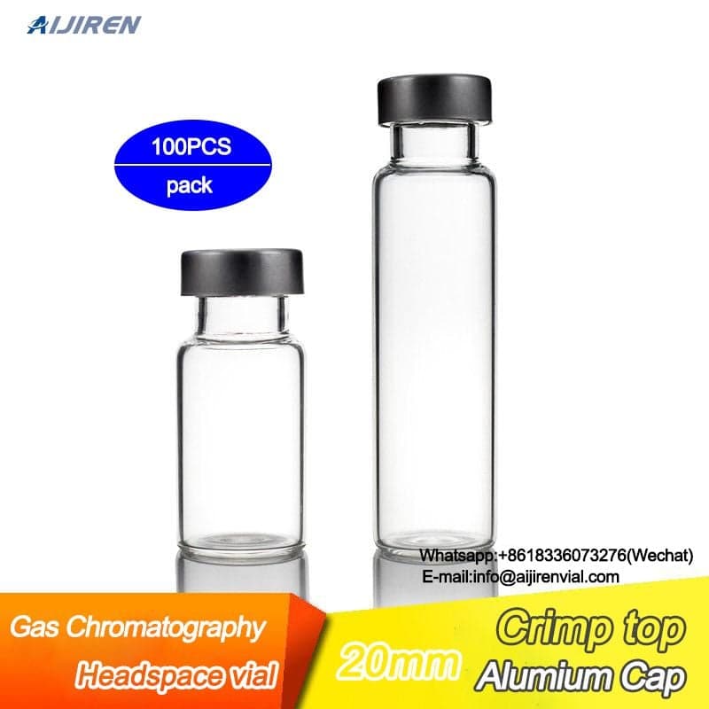 clear 20ml crimp top vials with alum caps