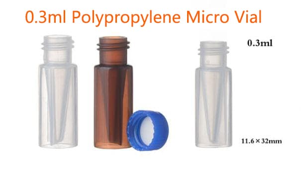 0.3ml pp autosampler vials for hplc