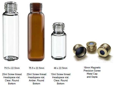 10ml and 20ml screw top headspace vials with alum cap supplier