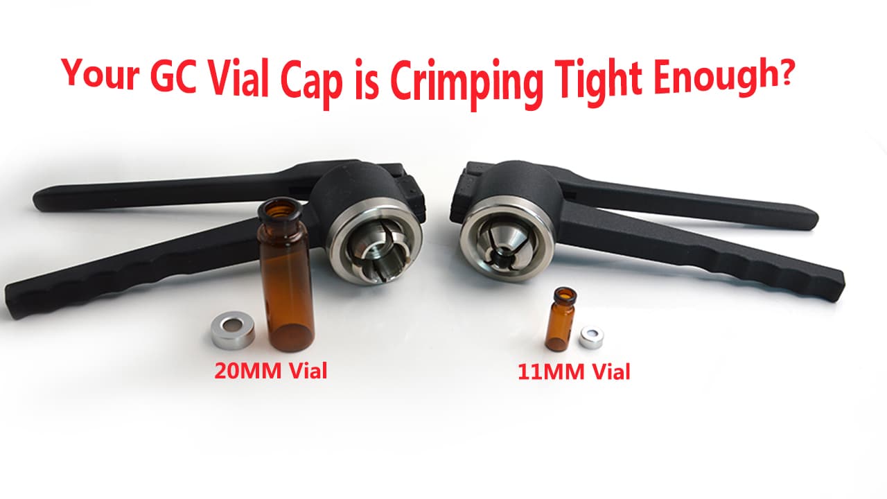 Crimper tool for 11mm and 20mm crimp top gc vials