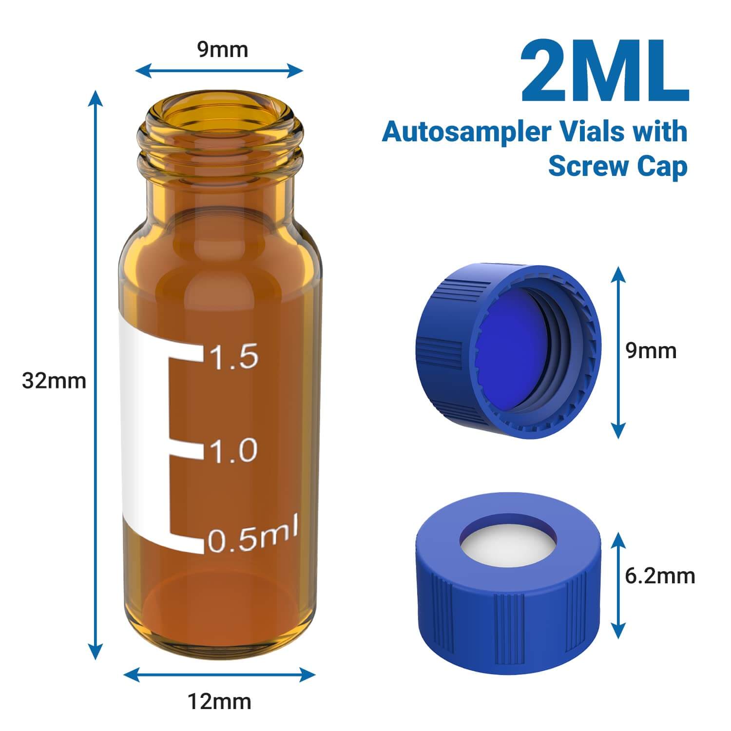 9mm 2ml Autosamper Vials