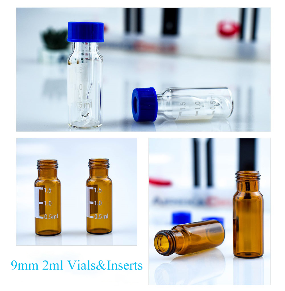 9mm 0.3ml Glass Micro vial Integrated with Insert