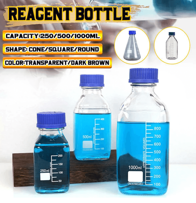 Clear Reagent Bottle for Laboratory