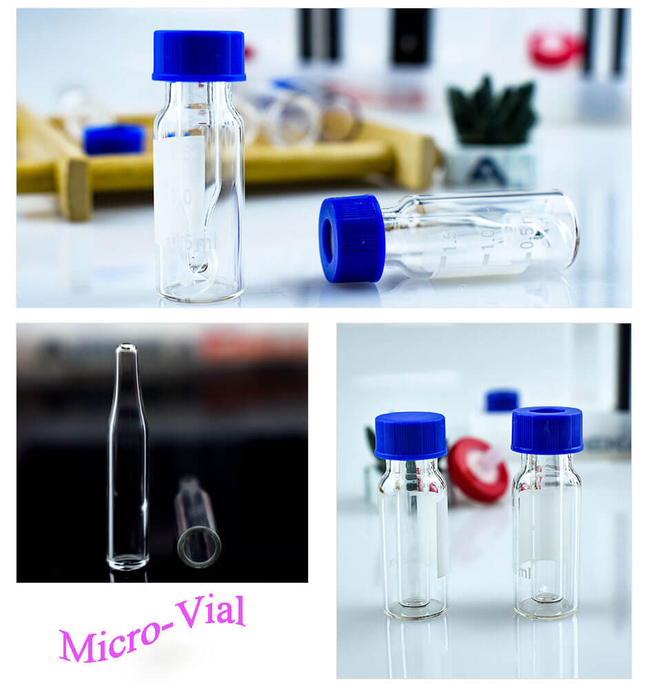 9mm 0.3ml Glass Micro vial Integrated with Insert