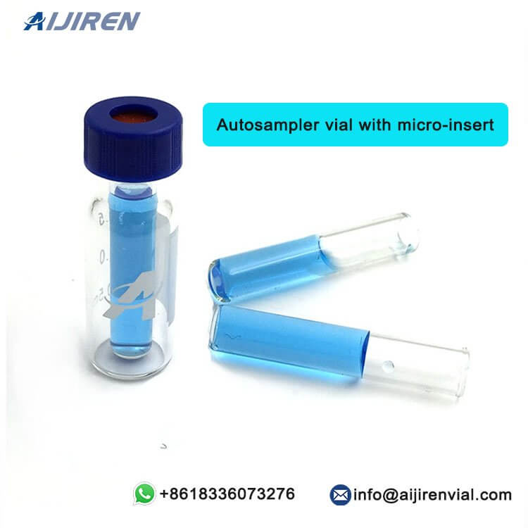 2ml Clear Plastic Vial with 300µL Insert Volume (Fixed Insert),HPLC  Autosampler Vials, 100/PK