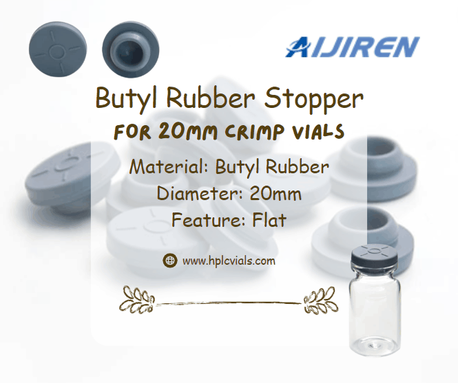 Butyl Rubber Stopper for 20mm Crimp Vials