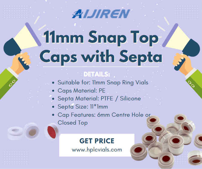 High Quality 11mm Snap Top Caps with Septa