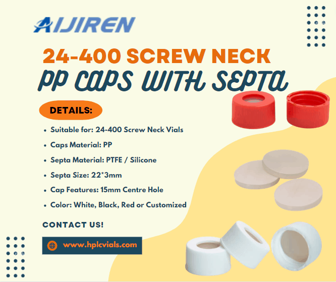 24-400 Screw Neck PP Caps with Septa
