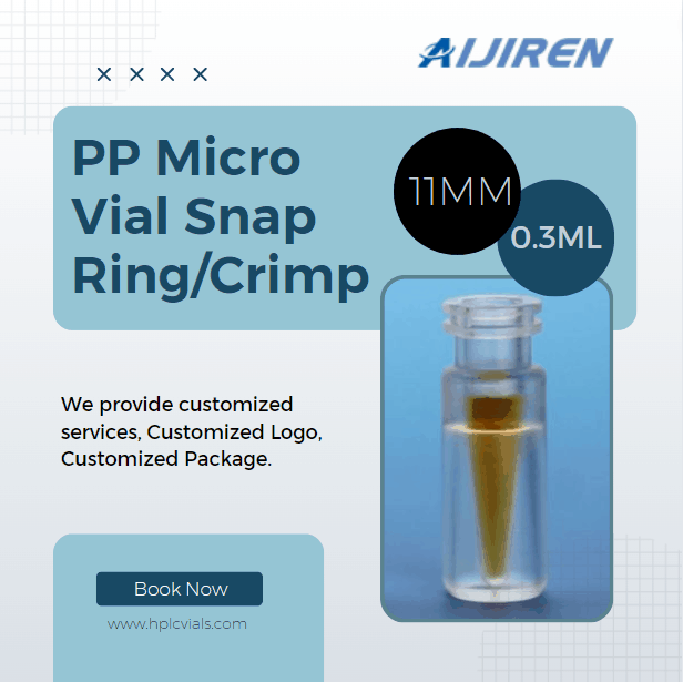 11mm 0.3ml PP Micro Vial Snap Ring/Crimp Supplier
