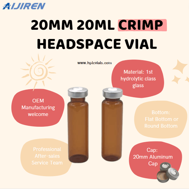 Wholesale 20mm 20ml Crimp Top Headspace Vial Supplier
