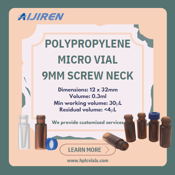 9mm 0.3ml Screw Neck Polypropylene Micro Vial
