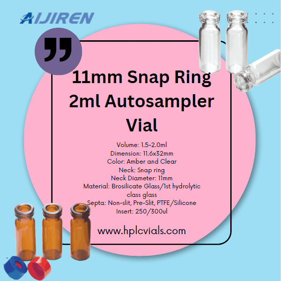 11mm Snap Ring 2ml Autosampler Vial