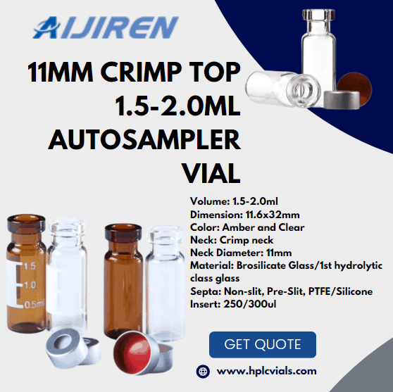 11mm Crimp Top 2ml Autosampler Vial for Sale