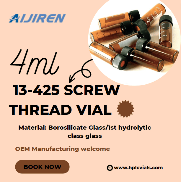 4mL 13-425 Screw Thread Autosampler Vial ND13