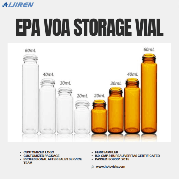 20-60mL 24-400 screw neck EPA VOA Glass storage vial Supplier
