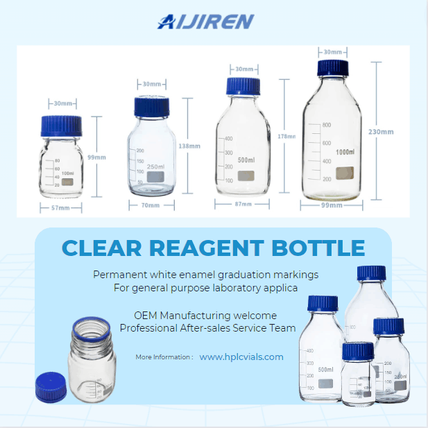 China High Quality Clear Reagent Bottle for Laboratory Supplier
