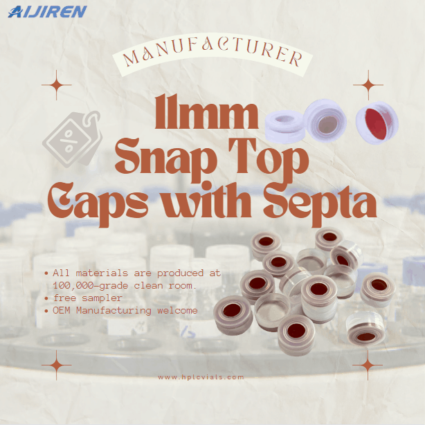 China High Quality 11mm Snap Top PE Caps with Septa Manufacturer