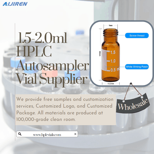 Laboratory use 9mm 2ml Glass Short Tread HPLC Autosampler Vial for HPLC