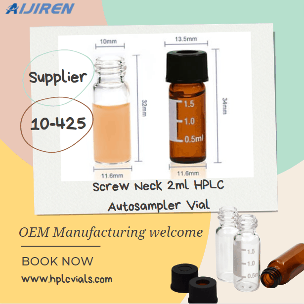 High Quality Wholesale 10-425 Screw Neck 2ml HPLC Autosampler Vial for Laboratory