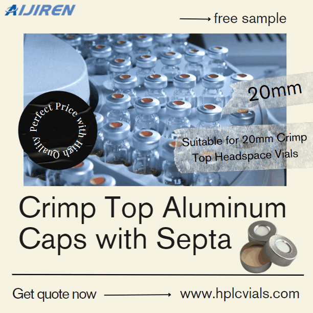 20mm Crimp Top Metal Silver Magnetic Aluminum Caps with Septa