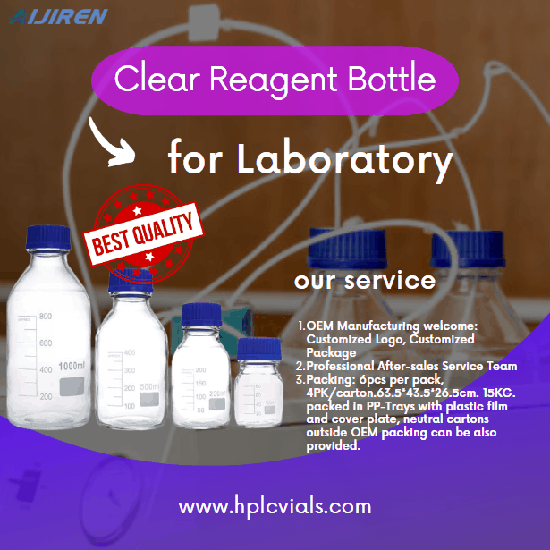 Laboratory High Quality Borosilicate 3.3 Glass Clear Reagent Bottle for Laboratory