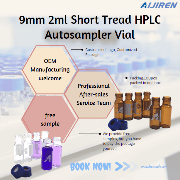 Laboratory Wholesale 9mm 2ml Short Tread Autosampler Vial for HPLC