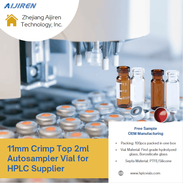 China High Quality 11mm Crimp Top 2ml Autosampler Vial for HPLC Supplier