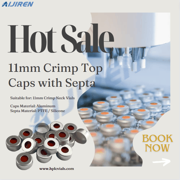 China 11mm Crimp Top Caps with Septa for HPLC and GC Manufacturer