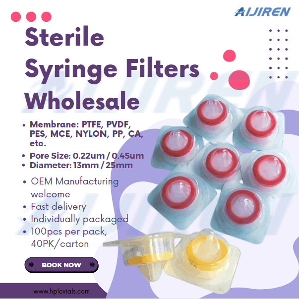 Sterile Individually Packaged PP HPLC Syringe Filters Wholesale